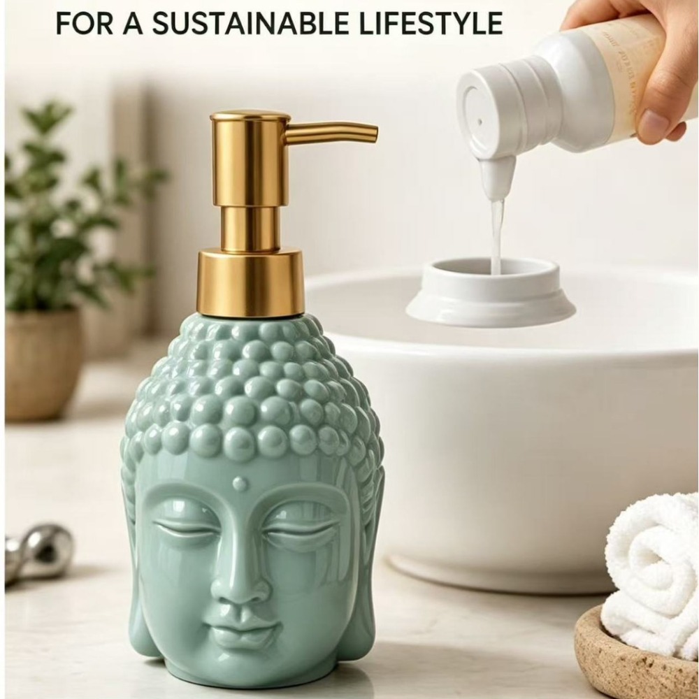 Soap Making Jar - Ceramic Soap Dispenser Zen Meditation Head
