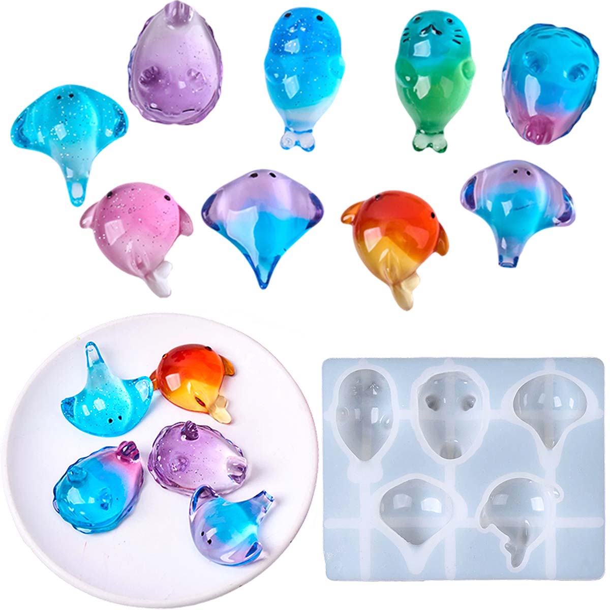 Soap Making Kits - 3D Healing Kawaii Manta Ray Whale