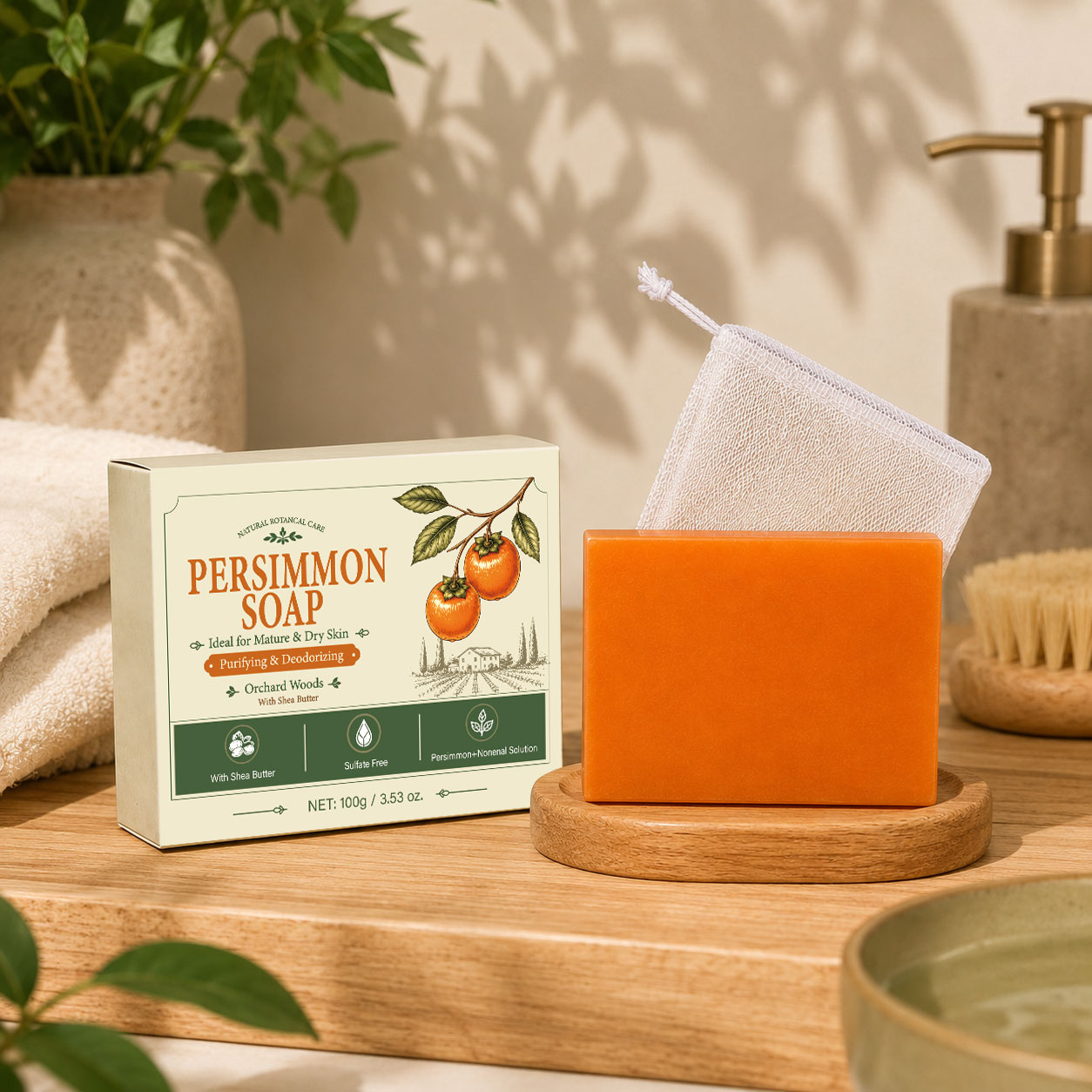 Persimmon Soap Bar For Men and - đánh giá và giá Shea Butter Raw