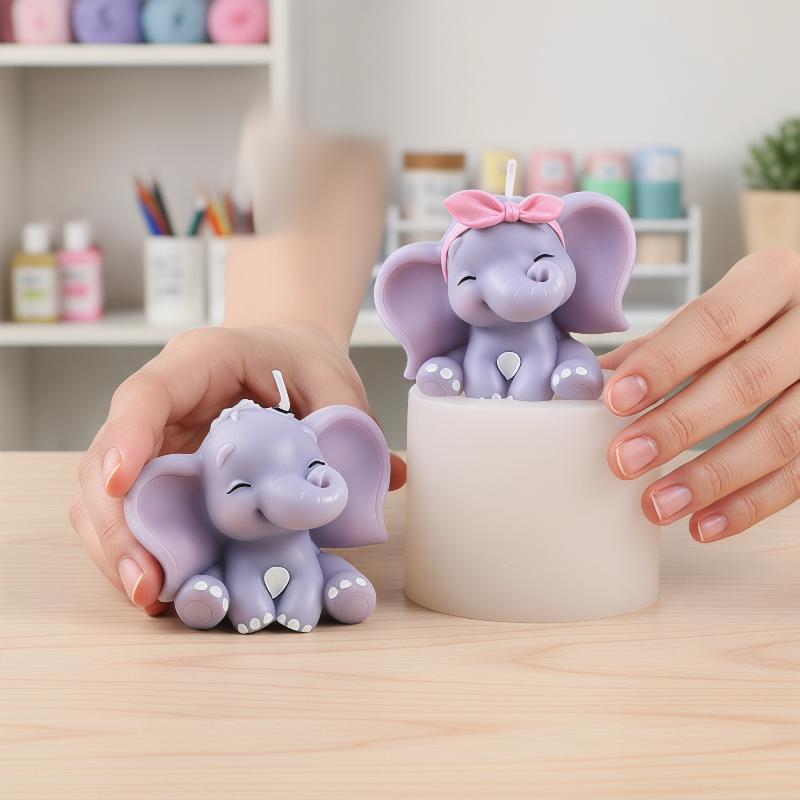 Cute 3D Elephant Silicone Cand - đánh giá và giá Soap Making Kits