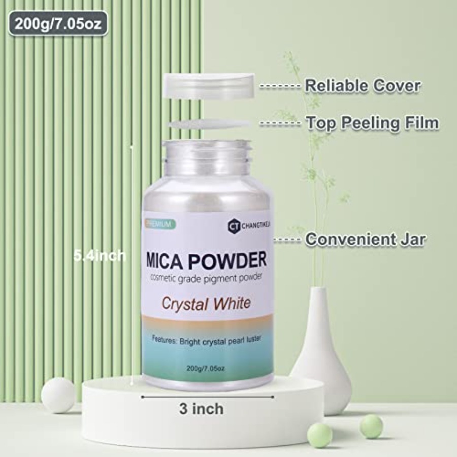 Mica Powder, 200g/7.05oz Large - đánh giá và giá Soap Making Jar