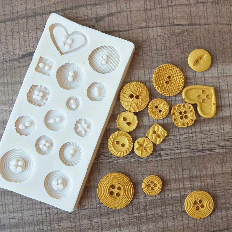 Buttons Shape Silicone Mold Si - đánh giá và giá Soap Making Kits