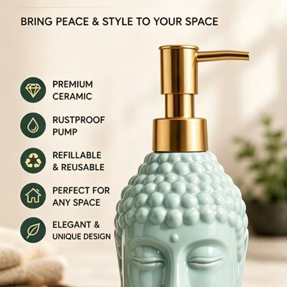 Ceramic Soap Dispenser Zen Med - đánh giá và giá Soap Making Jar