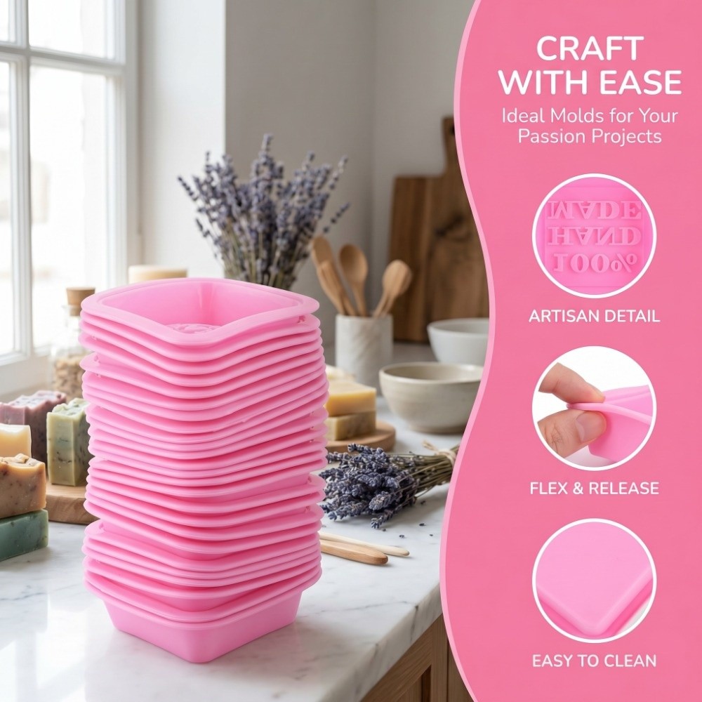 25PCS Silicone Silicone Soap M - đánh giá và giá Soap Making Cold Process