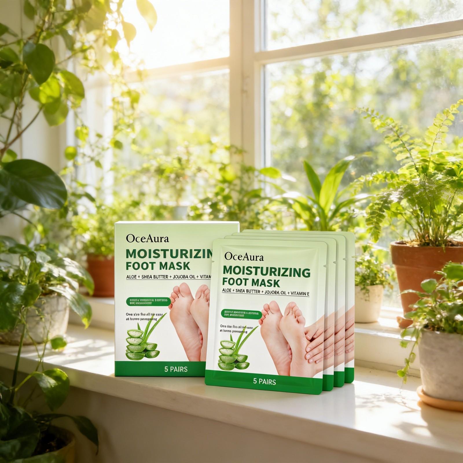 OceAura Moisturizing Foot Mask - đánh giá và giá Shea Butter Raw