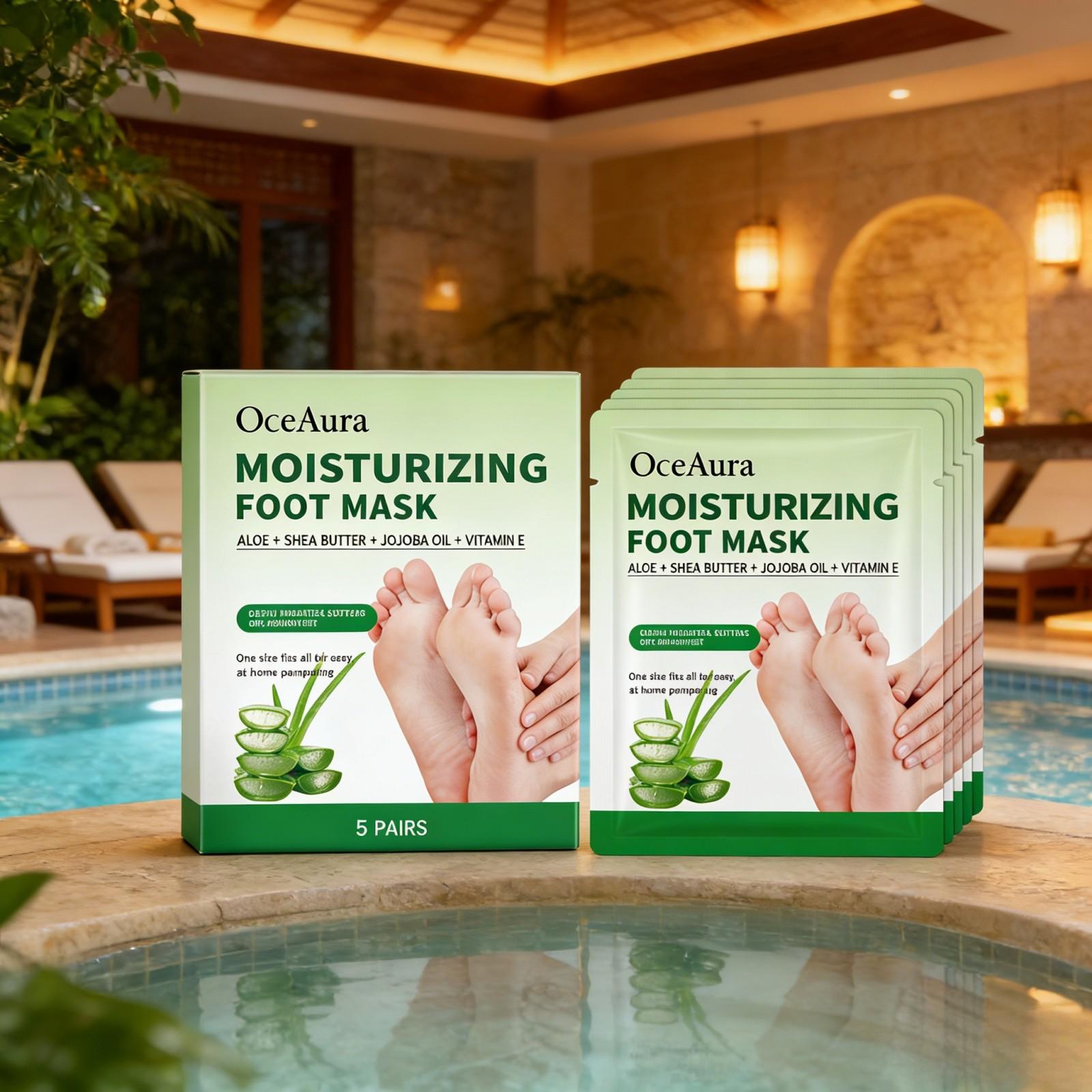 OceAura Moisturizing Foot Mask - đánh giá và giá Shea Butter Raw