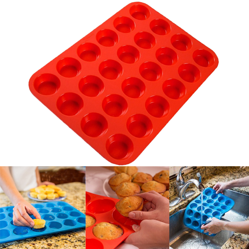 24-Hole Cake Mold Silicone Soa - đánh giá và giá Soap Making Jar